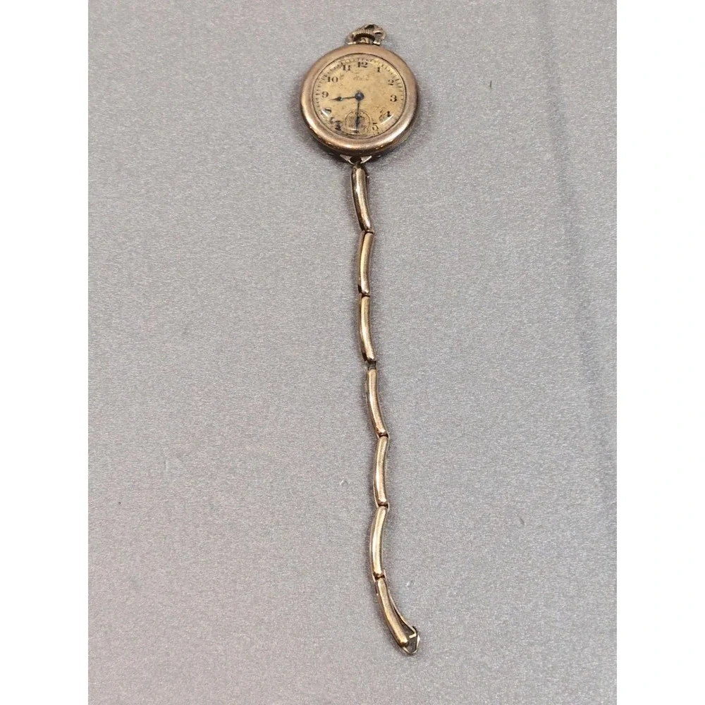 Antique 1915 Elgin Ladies Wristwatch Gold Filled Parts Repair Original Box Note